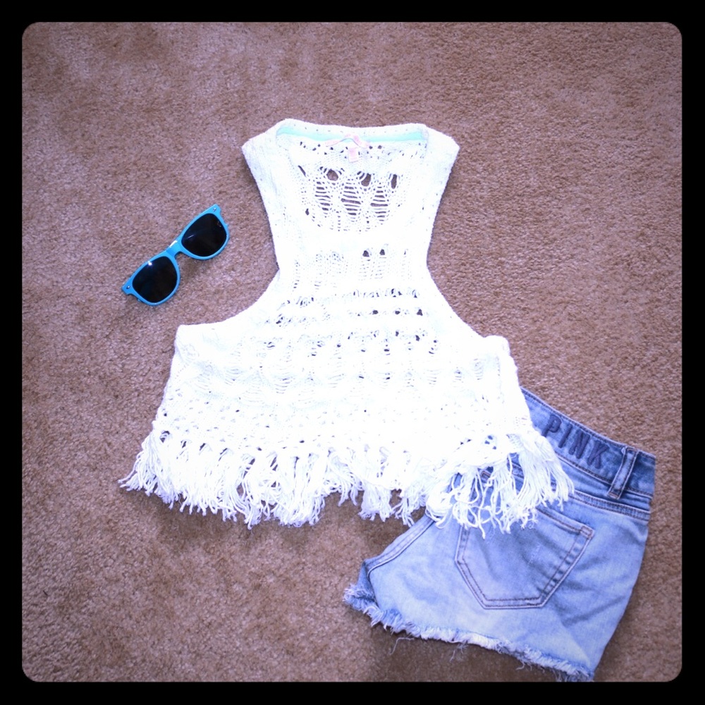 *SOLD* Racerback Crochet Crop Top